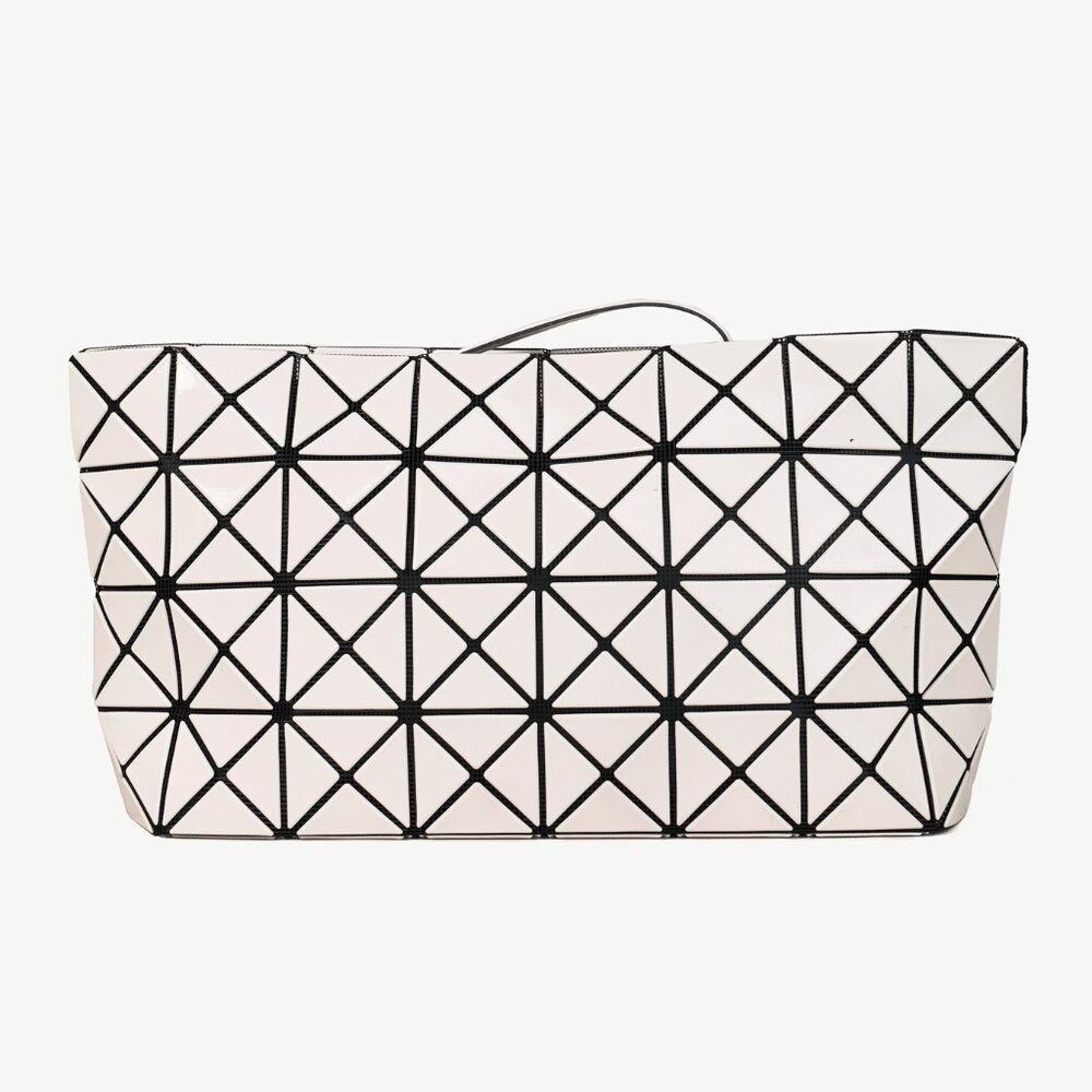 Bao Bao Issey Miyake White Geometric PVC Clutch